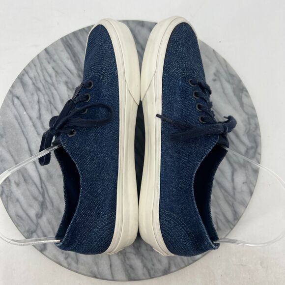 Vans Denim Sneakers Womens 8 Blue Skateboard Shoes Low Top Lace Up Skate Shoe - Picture 6 of 11
